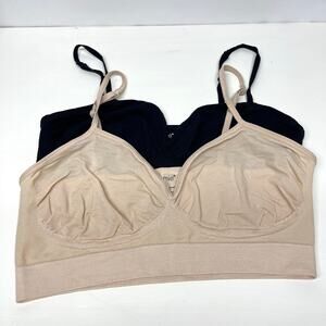 Yummie Audrey Wire Free Unlined Bralette Set of 2 Size M/L
